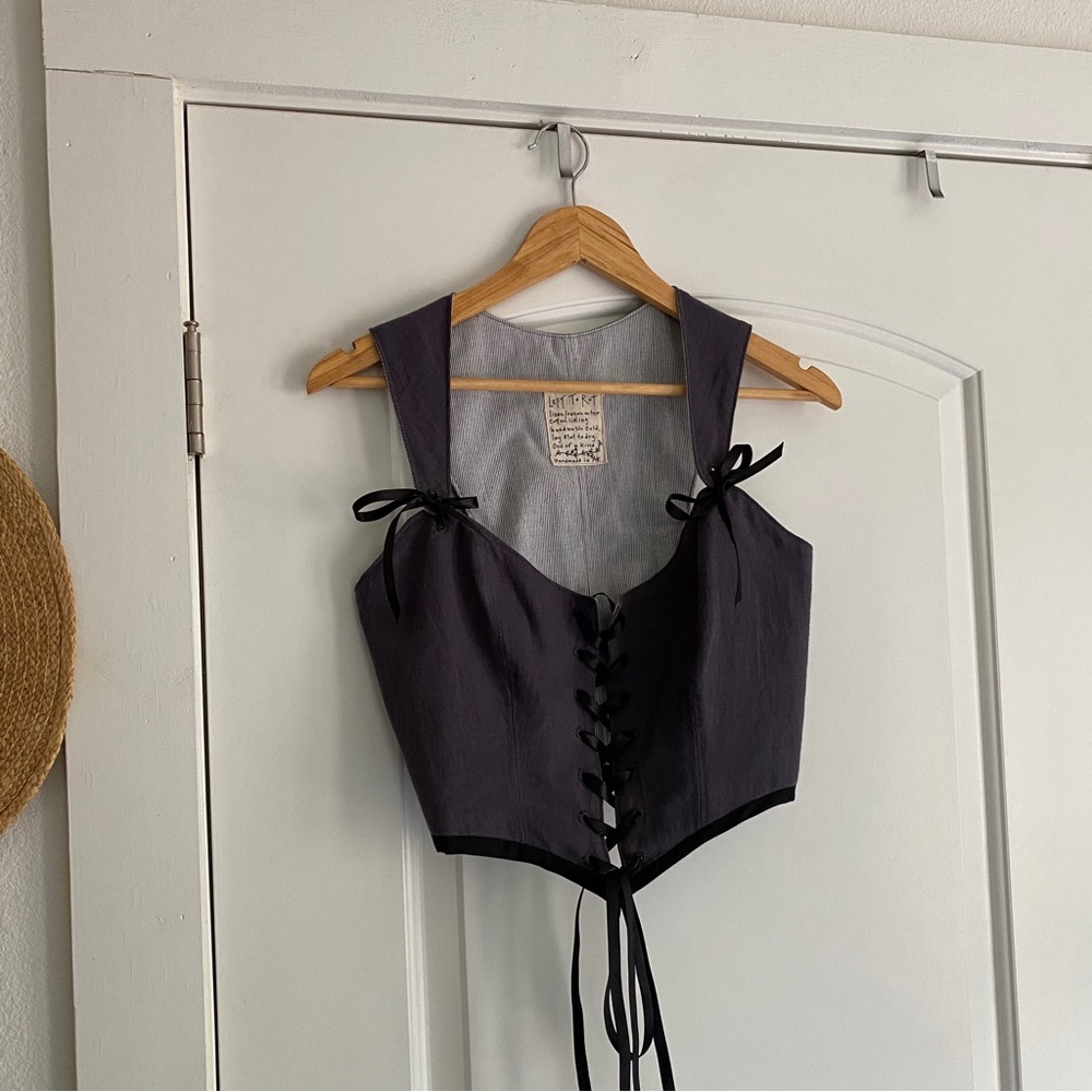 Handmade Linen Corset Vest